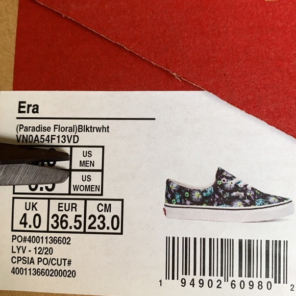 VANS ERA PARADISE FLORAL Blktrwht WMNS - Picture 16 of 16